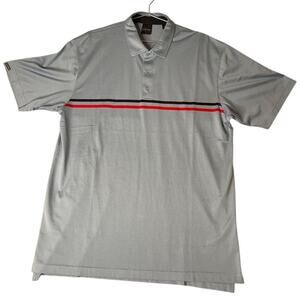 Dunning Men's XL Gray Short Sleeve Polo Shirt Breathable Casual Golf